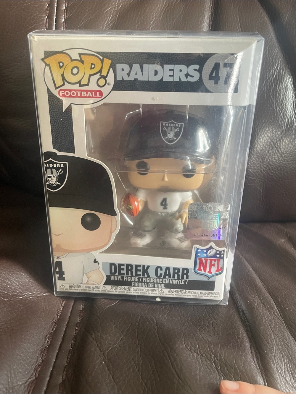 Funko Pop! Football Raiders Derek Carr Vinyl Figure - Black, White